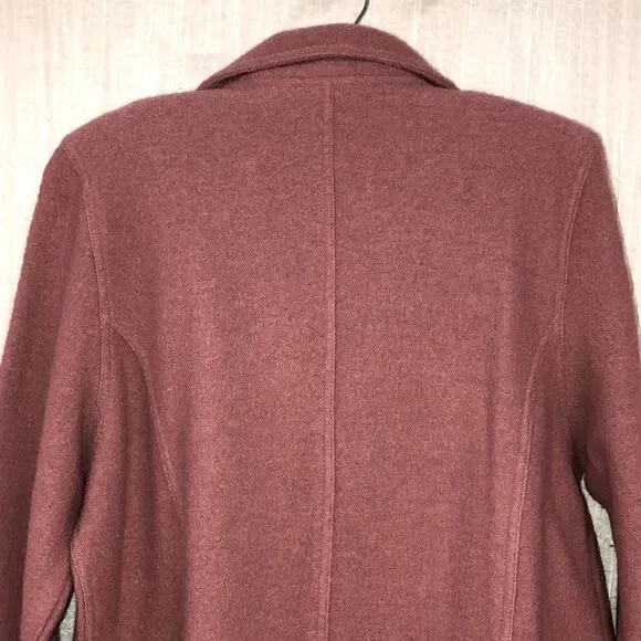 Alfred Dunner M Wool Overcoat Light Jacket in Raspberry Smoothie Pink - Picture 4 of 13